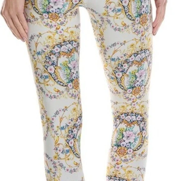 Terez Womens Size XS Gold Baroque Duoknit Leggings NWT - Picture 3 of 9